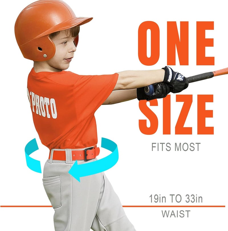 Werforu Baseball Socks and Non-Metal Nickel-Free Belt-Adjustable Belt with Non-allergic Plastic Buckle Softball Socks for kid - Image 3